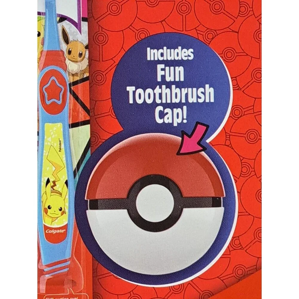 NIB Colgate Pokemon Brushtastic Gift Set Pack 2 Toothbrush and 4.6 oz Toothpaste